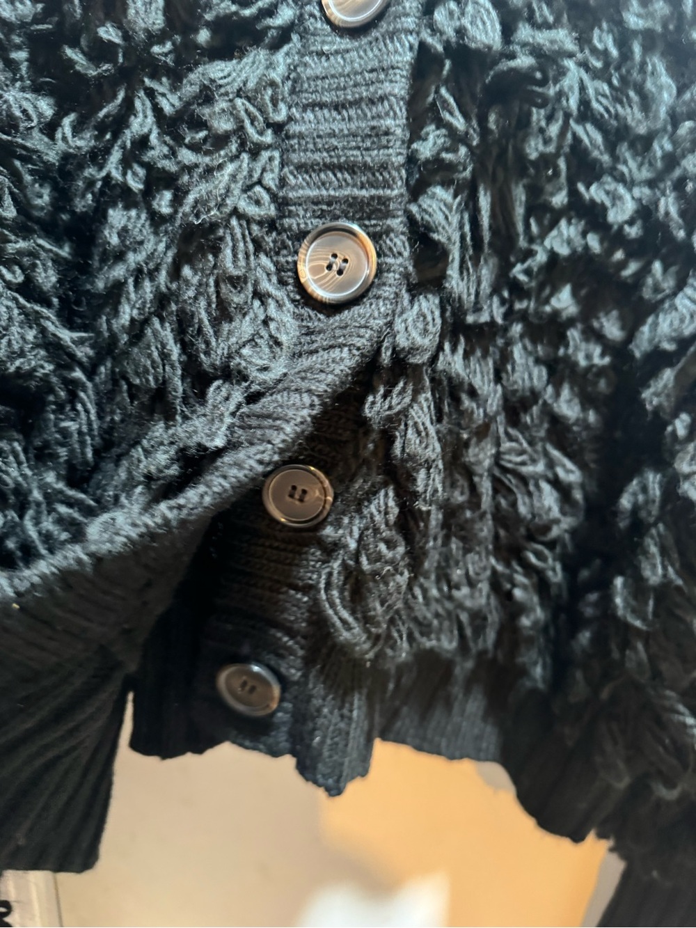 NWT Farm Rio Textured V-Neck Cardigan in Black Size XL - Picture 9 of 16